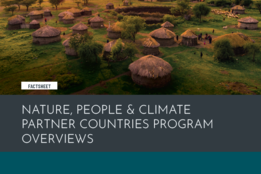 Factsheet: Nature, People & Climate Partner Countries Program Overviews